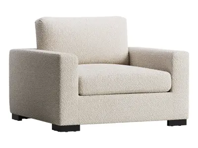 Armchair stone beam 3D model