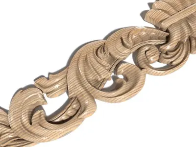 Cartouche-009 ornate crown 3D model