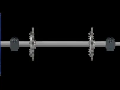 Head shaft assembly - Apron Conveyor 3D print model
