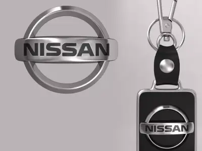 Nissan car logo keychain 3d model  3D model