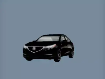 A realistic 3D model of a Black Sedan Car 3D print model