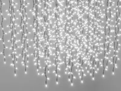 Lights light installation with hanging from ceiling 3D model
