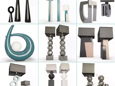 Modern Lamps Collection Faiences 3D model