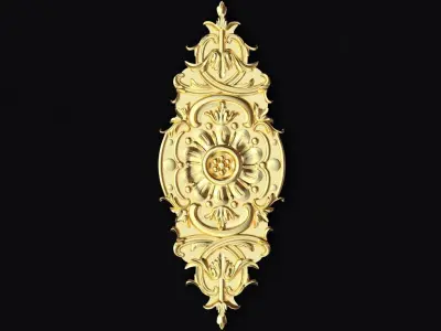 Central decor ornament for furniture 3D model 776
