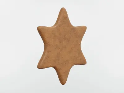 Gingerbread Christmas Cookie 04 3D model