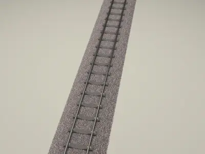 Train Track 3D model