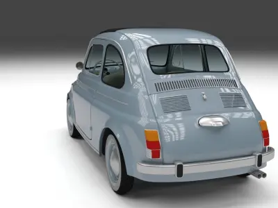 Fiat Nuova 500 1957 Low-poly 3D model