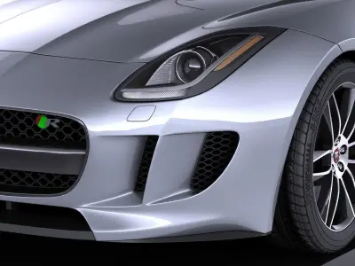 Jaguar F-Type R Coupe 2015 VRAY 3D model