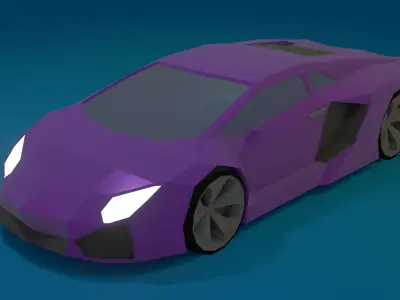 low-poly car sports Low-poly 3D model