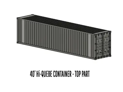 CARGO-0077 Container ISO standard H0-scale 3D print model