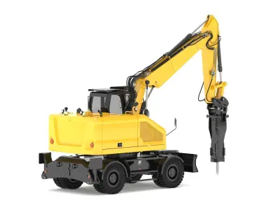 Wheel Excavator Generic 3D model