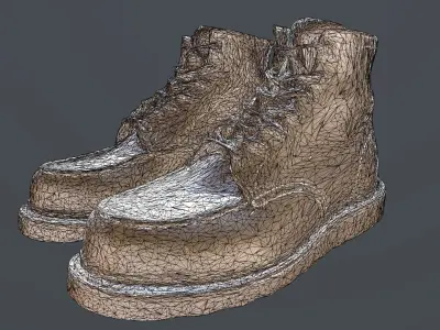 RED WINGS SHOES PBR Low-poly 3D model