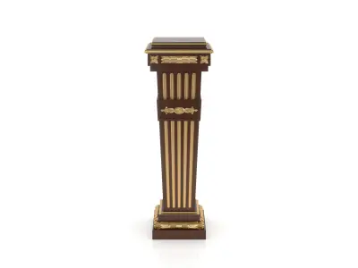 Luxury Solid Wood Vase Stand 3D model