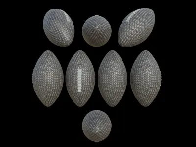 American Ball Free low-poly 3D model