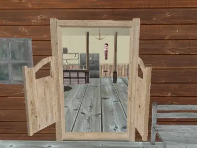 Western saloon lowpoly Free low-poly 3D model
