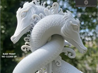 Sea Dragons Sculpture 3D print model
