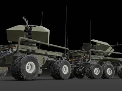 Military Vehicle 3D Model  Low-poly 3D model