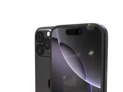 iPhone 16 in Black Titanium 3D model
