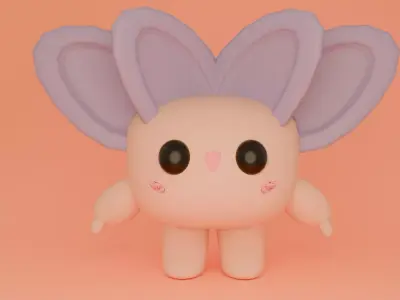 Cute Cat Character 3D Model - Game Ready Rigged and Animated Low-poly 3D model