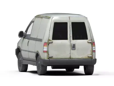 Old Generic Van Low-poly 3D model