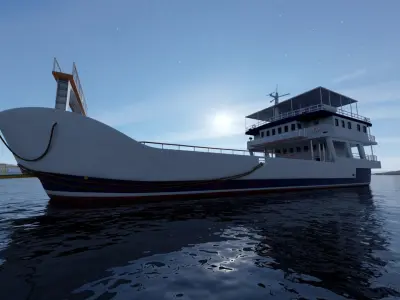 Greek Ferry boat ship  3D model
