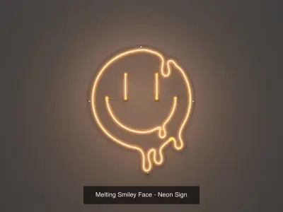 Melting Pack - Neon Signs 3D Model Collection