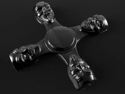 Premium spinner VENDETTA 4-arm 3D print model