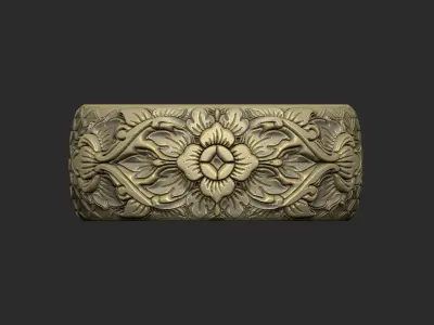 Royal pattern ring design vintage medieval  3D print model