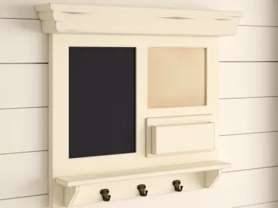 Wood Chalkboard 3D model