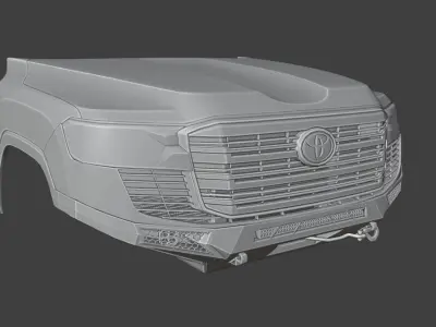 LC300 OFFROAD BUMPER AMAN very detailed 3D model