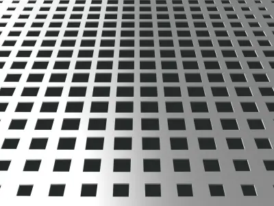 Perforated panel with parametric pattern 24-O-08 3D model