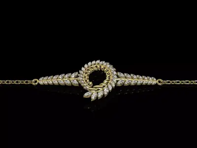 Radiant Vine Bracelet 3D print model