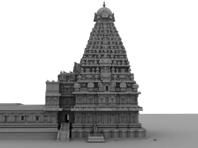 thanjavur brihadeeswarar temple 3d model 3D model
