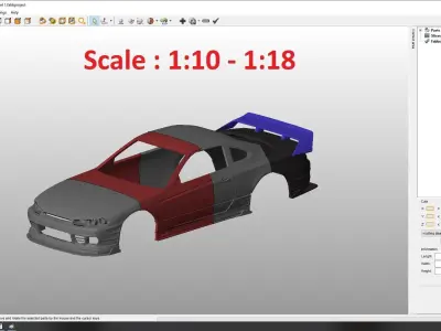 Nissan Silvia S15 2001 Tuning  Body For Print 3D print model