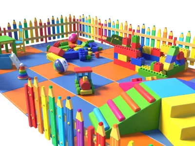 Childrens play area 2  3D model 3D model