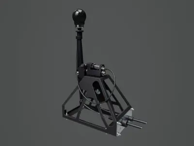Short Shifter 01 - Variation B - Carbon Low-poly 3D model