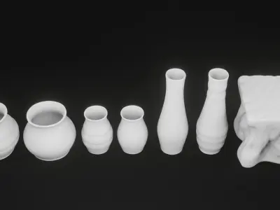 Traditional Flower Vase 3D model