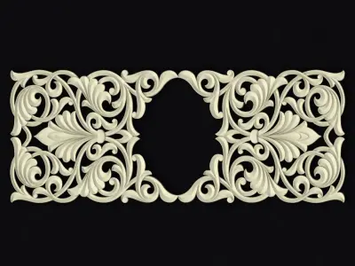 Central decor ornament for furniture 3D model 764