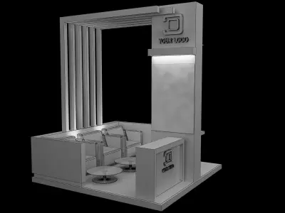 Booth Exhibition Stand a90 3D model