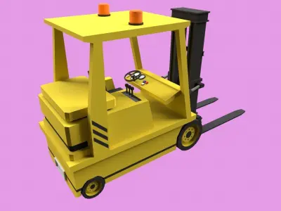 Lowpoly Forklift Low-poly 3D model