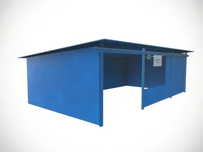 Maintenance Area Shed Low-poly 3D model