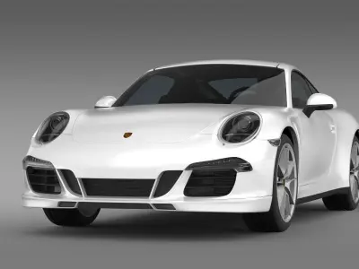 Porsche 911 Carerra 4S Facebook 5M1 3D model