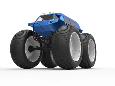Fat mud truck V2 3D model