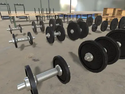 Sportcenter - Gym Props Collection HQ - PBR Low-poly 3D model