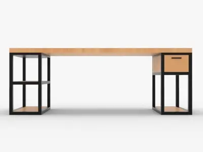 Modern Desktop  Low-poly 3D model