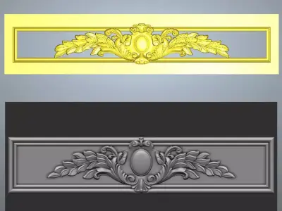 Door  carved panel 3D model