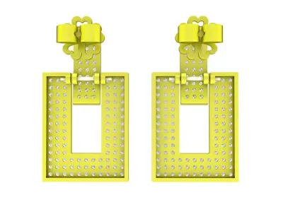 7059 luxury korean diamond women earrings 3D print model