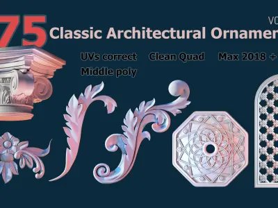 75 Classic Architectural Ornaments 3d model object kitbash 3D model
