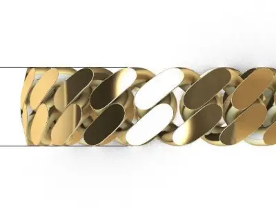 CUBAN RING SIZE 9 USA 3D print model