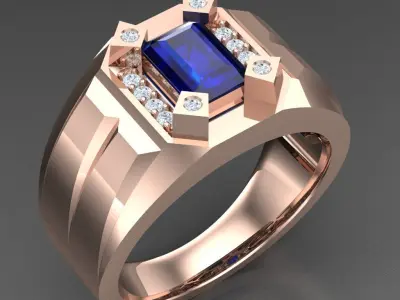 Luxury Men Rings Designs 4MR039 3D print model